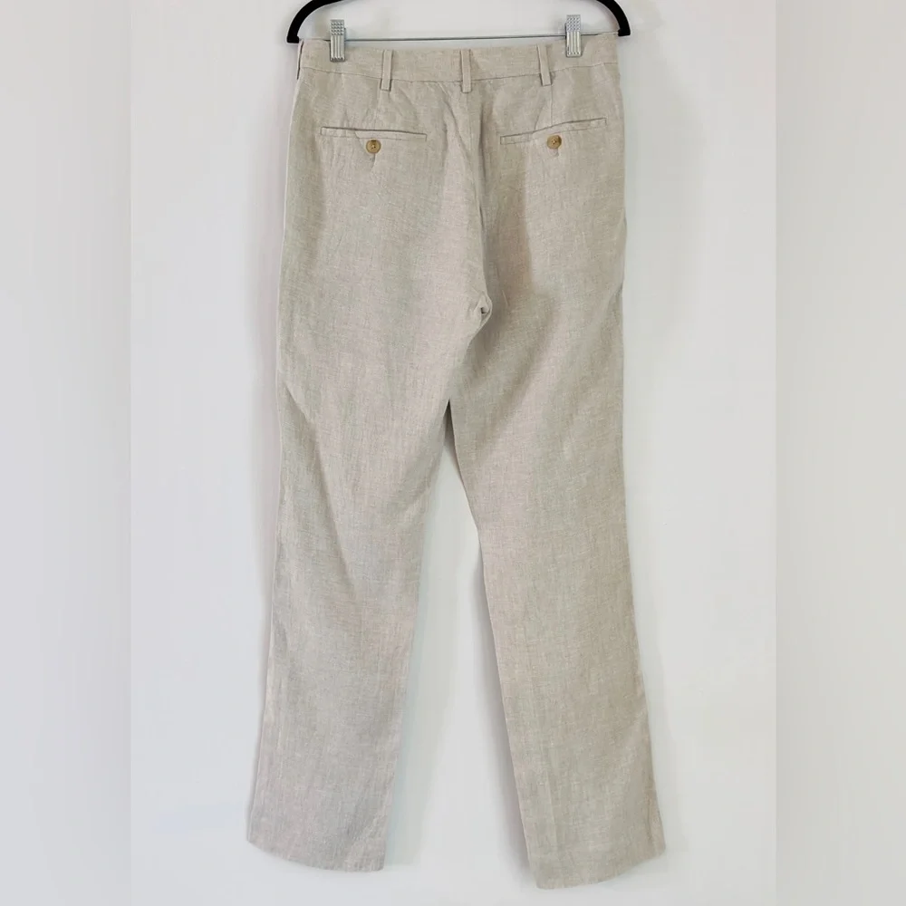 Cubavera Delave 100% Linen Pants Color Natural Linen Color 32 X 32 Casual Formal